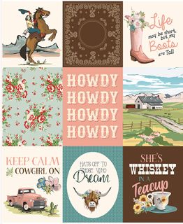 COWGIRL 35 1/2" X 43 1/2" PANEL