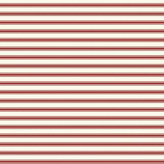 TICKING STRIPE RED NATURAL
