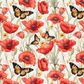WIDELOADS 108" POPPY + BUTTERFLIES