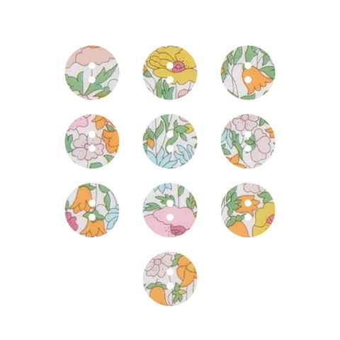 LIBERTY BUTTON 16MM POPPY FOREST A