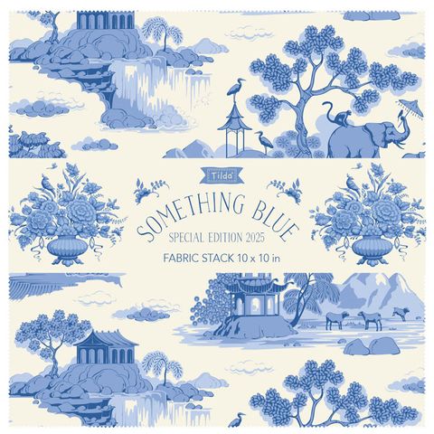 TILDA SOMETHING BLUE FABRIC STACK 10" SQ