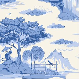 TILDA SOMETHING BLUE COTTONVIEW CREAM