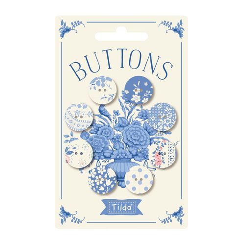 TILDA SOMETHING BLUE BUTTONS LIGHT