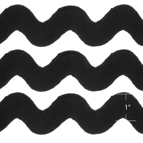 RIC RAC 9.1M 1" BLACK