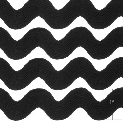 RIC RAC 9.1M 1" BLACK