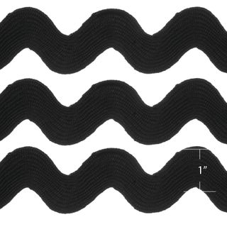 RIC RAC 9.1M 1" BLACK