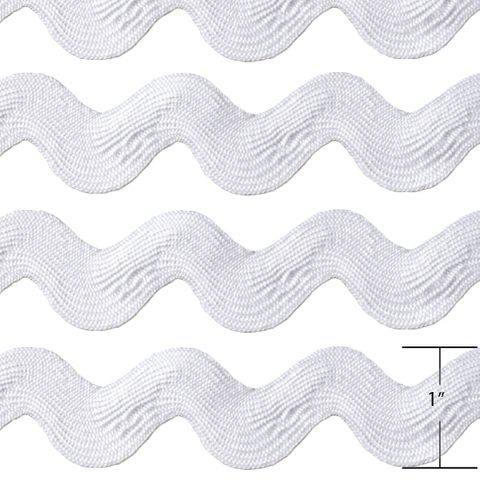 RIC RAC 9.1M 1" WHITE