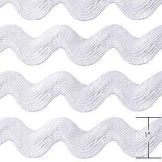 RIC RAC 9.1M 1" WHITE