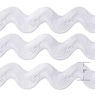 RIC RAC 9.1M 1" WHITE