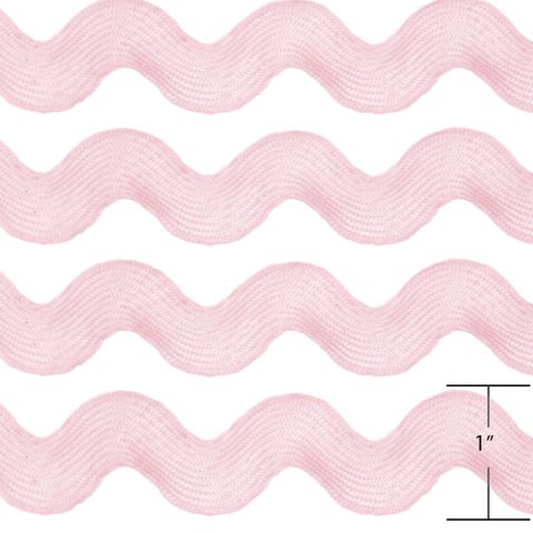 RIC RAC 9.1M 1" LT PINK