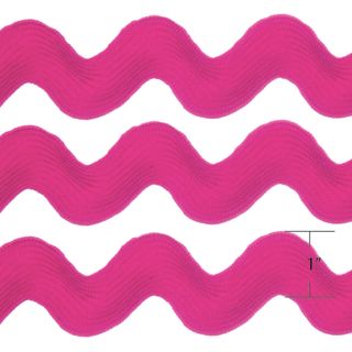 RIC RAC 9.1M 1" HOT PINK