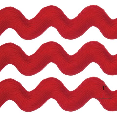 RIC RAC 9.1M 1" RED