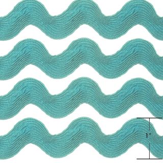 RIC RAC 9.1M 1" TURQUOISE