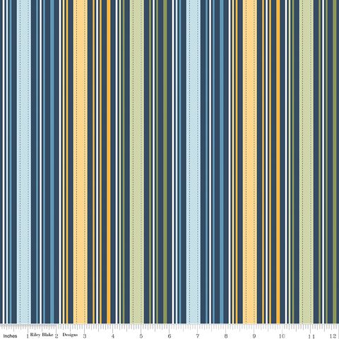 SUNSHINE & DANDELIONS STRIPES NAVY