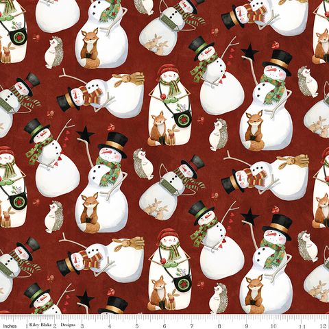 NORTHERN CHRISTMAS SNOWMEN RED