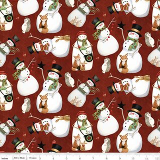 NORTHERN CHRISTMAS SNOWMEN RED