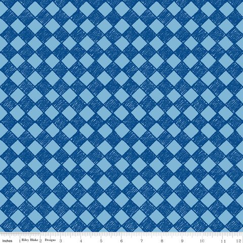 COLORFUL CRITTERS CHECK BLUE