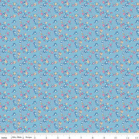 DEAR SWEETHEARTS APRON GRID BLUE