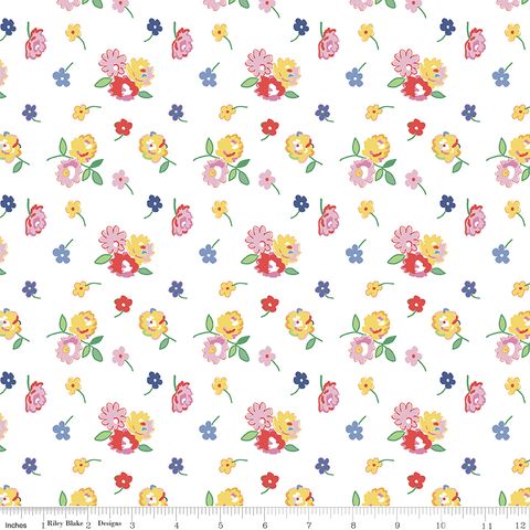 DEAR SWEETHEARTS FLORAL TOSS WHITE