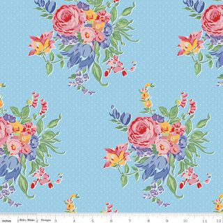 DEAR SWEETHEARTS FLORAL PINDOT BLUE