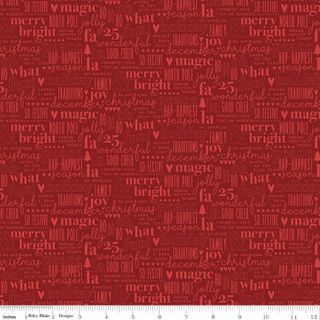 EVERGREEN WISHES TEXT RED