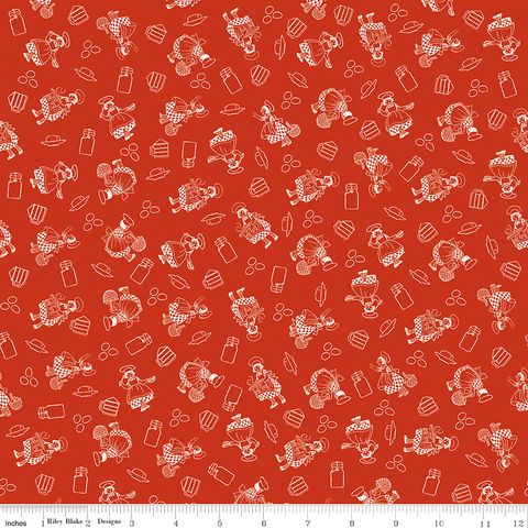 GINGERBREAD BAKING GIRLS RED