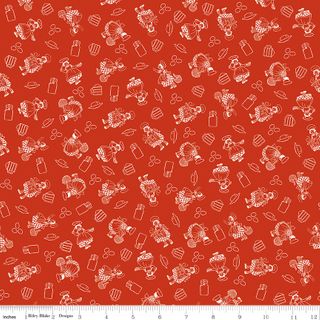 GINGERBREAD BAKING GIRLS RED