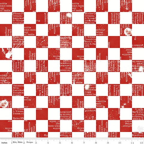 GINGERBREAD INGREDIENTS CHECK RED