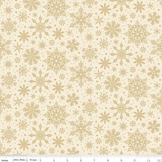 POINSETTIAS AT CHRISTMAS SNOWFLAKES CREAM FOIL