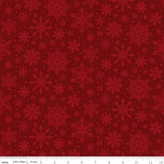 POINSETTIAS AT CHRISTMAS SNOWFLAKES RED