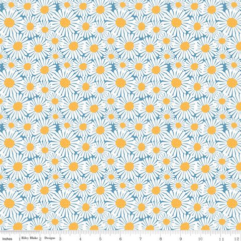 SUNSHINE & DANDELIONS DAISIES BLUE