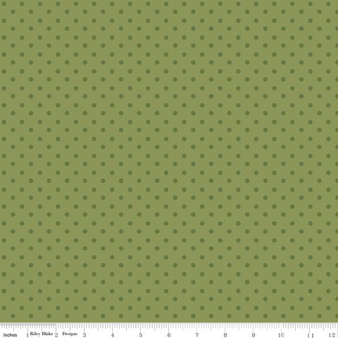 SUNSHINE & DANDELIONS DOTS GREEN