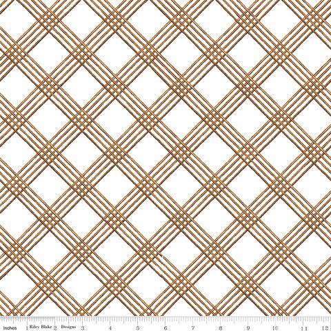 GINGERBREAD WINDOWPANE PLAID WHITE