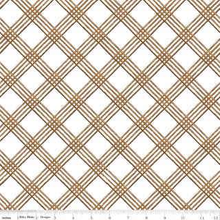 GINGERBREAD WINDOWPANE PLAID WHITE