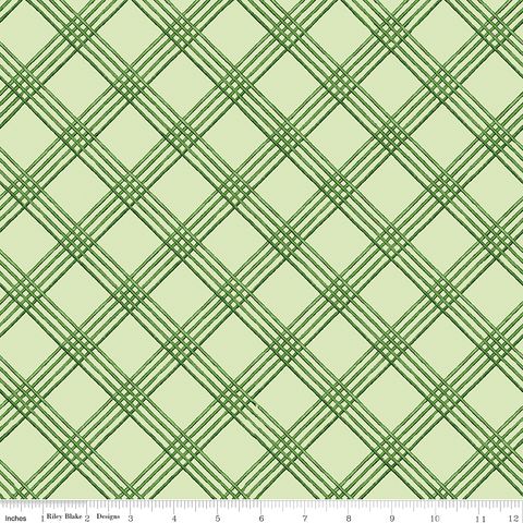 GINGERBREAD WINDOWPANE PLAID GREEN