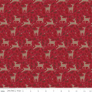 CHRISTMAS TIME DEER RED