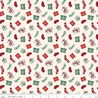 EVERGREEN WISHES STOCKINGS & GIFTS CREAM