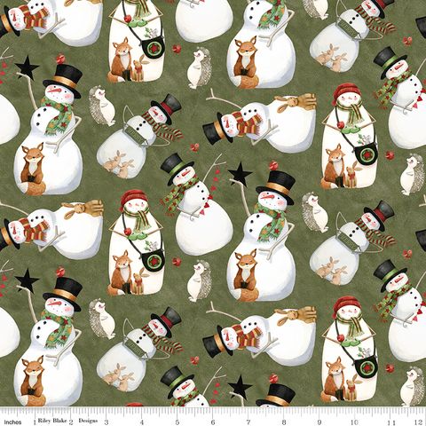 NORTHERN CHRISTMAS SNOWMEN GREEN