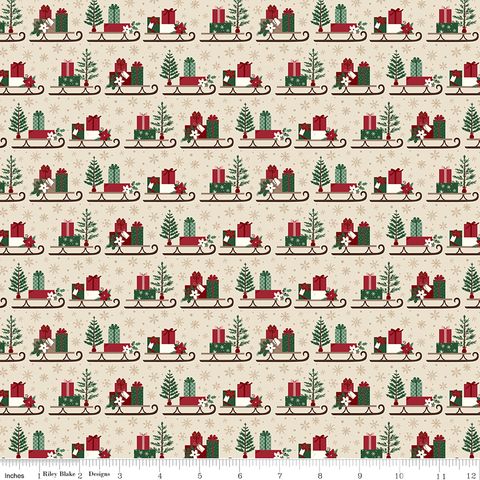 CHRISTMAS TIME SLEDS LINEN