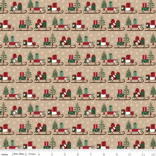 CHRISTMAS TIME SLEDS TAN