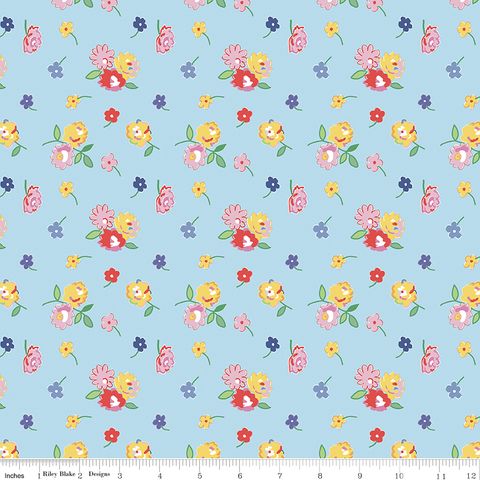 DEAR SWEETHEARTS FLORAL TOSS BLUE