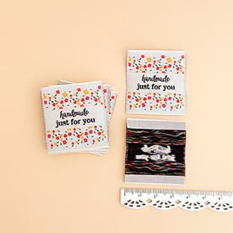 MINKI KIM FLOWER BED WOVEN LABELS