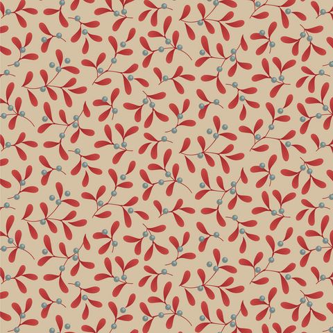 TILDA MERRY LITTLE CHRISTMAS MISTLETOE RED