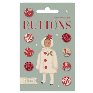 TILDA MERRY LITTLE CHRISTMAS BUTTONS 12MM