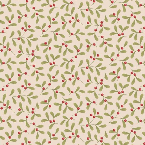 TILDA MERRY LITTLE CHRISTMAS MISTLETOE CREAM