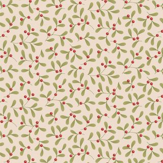 TILDA MERRY LITTLE CHRISTMAS MISTLETOE CREAM
