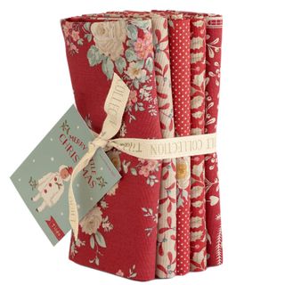 TILDA MERRY LITTLE CHRISTMAS FQ BUNDLE 5 RED