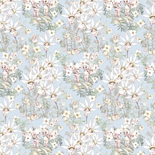MAY GIBBS PASTEL FLOWERS LT BLUE