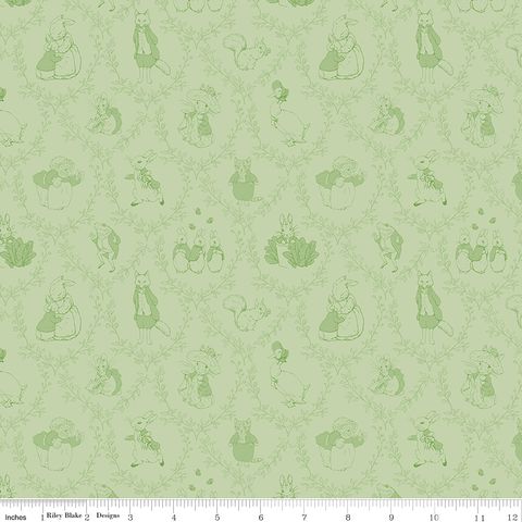 FLANNEL PETER RABBIT & FRIENDS TOILE FERN