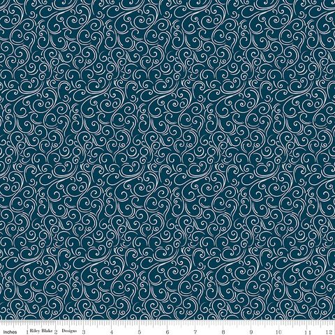 FLANNEL WINTER MAGIC SWIRLS NAVY